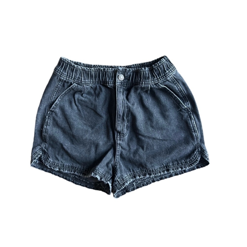 American Eagle Distressed Black Jean Shorts - Size 4